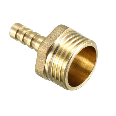 Harfington Uxcell Brass Barb Hose Fitting Connector Adapter 6mm Barbed x 1/2 PT Male Pipe