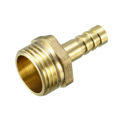 Harfington Uxcell Brass Barb Hose Fitting Connector Adapter 8.5mm Barbed x G1/2 Male Pipe