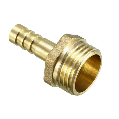 Harfington Uxcell Brass Barb Hose Fitting Connector Adapter 8.5mm Barbed x G1/2 Male Pipe