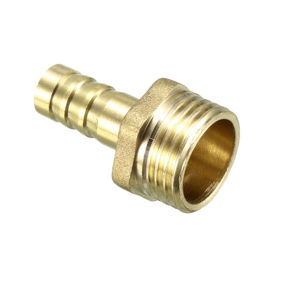 Harfington Uxcell Brass Barb Hose Fitting Connector Adapter 10mm Barbed x 1/2 PT Male Pipe