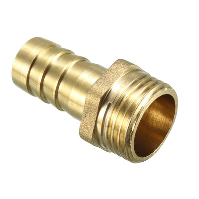 Harfington Uxcell Brass Barb Hose Fitting Connector Adapter 14mm Barbed x 1/2 PT Male Pipe