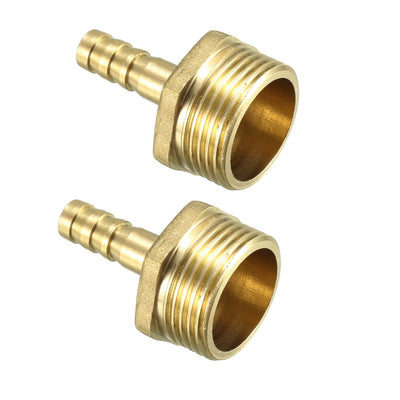 Harfington Uxcell Brass Barb Hose Fitting Connector Adapter 8.5mm Barbed x G3/4 Male Pipe 2pcs