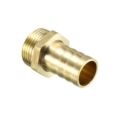 Harfington Uxcell Brass Barb Hose Fitting, Connector Adapter 19mm Barbed x G3/4 Male Pipe