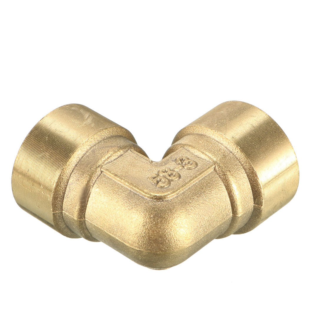 uxcell Uxcell Brass Elbow Pipe Fitting 90 Degree 3/8 PT Female x 3/8 PT Female Coupling