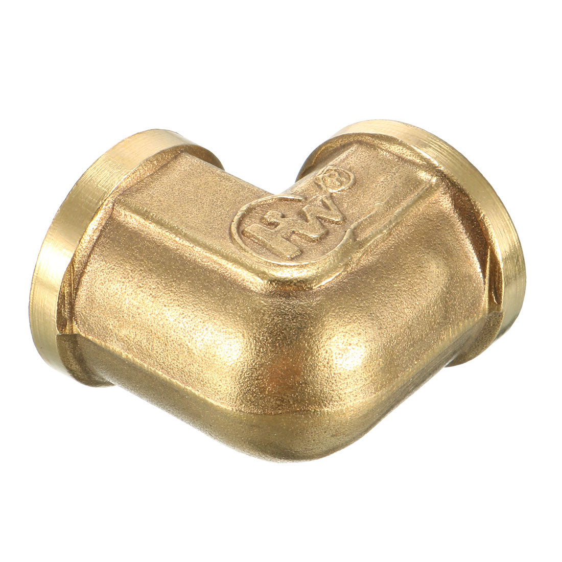 uxcell Uxcell Brass Elbow Pipe Fitting 90 Degree 1/2 PT Female x 1/2 PT Female Coupling