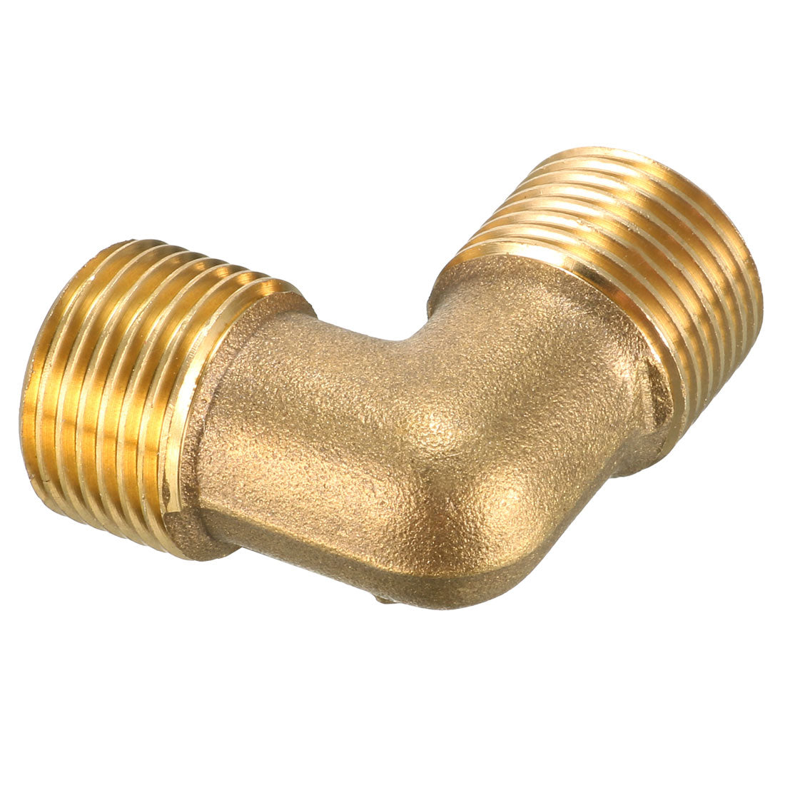 uxcell Uxcell Brass Elbow Pipe Fitting 90 Degree 3/8 PT Male x 3/8 PT Male Connector