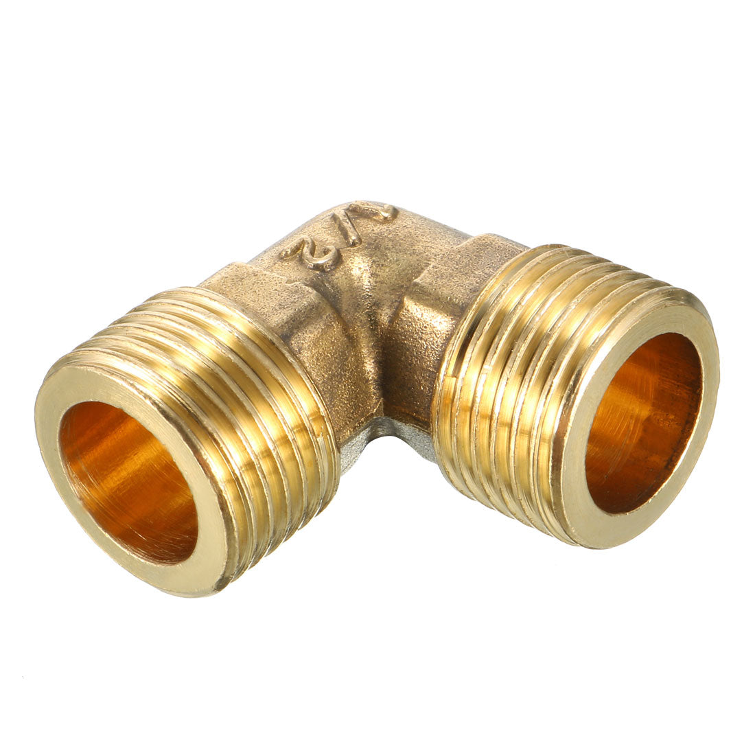 uxcell Uxcell Brass Elbow Pipe Fitting 90 Degree G1/2 Male x G1/2 Male Connector 2pcs