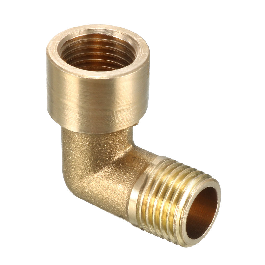 uxcell Uxcell Brass Elbow Pipe Fitting 90 Degree 1/4 BSP Male x 1/4 PT Female Coupler