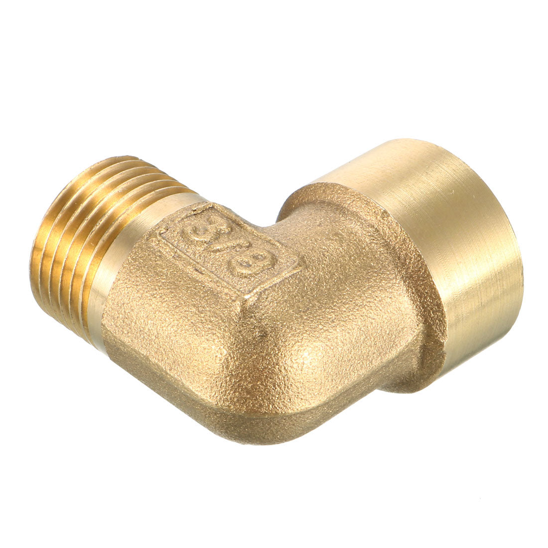 uxcell Uxcell Brass Elbow Pipe Fitting 90 Degree 3/8 BSP Male x 3/8 PT Female Coupler 2pcs