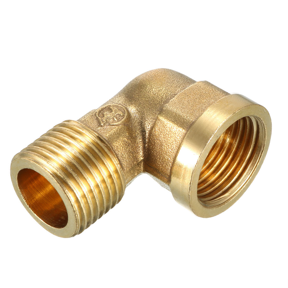 uxcell Uxcell Brass Elbow Pipe Fitting 90 Degree 1/2 BSP Male x 1/2 PT Female Coupler