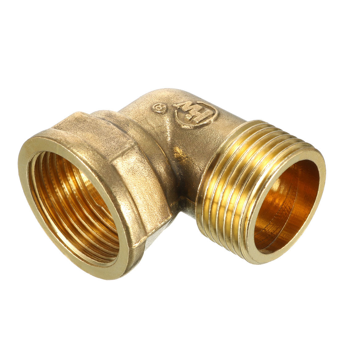 uxcell Uxcell Brass Elbow Pipe Fitting 90 Degree 1 BSP Male x 1 BSP Female Coupler