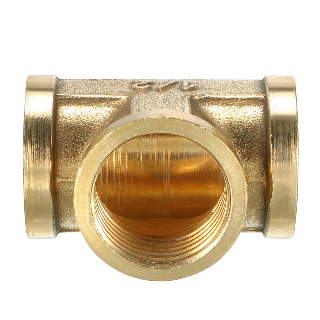 uxcell Uxcell Brass Tee Pipe Fitting 1/2 PT Female Thread T Shaped Connector Coupler