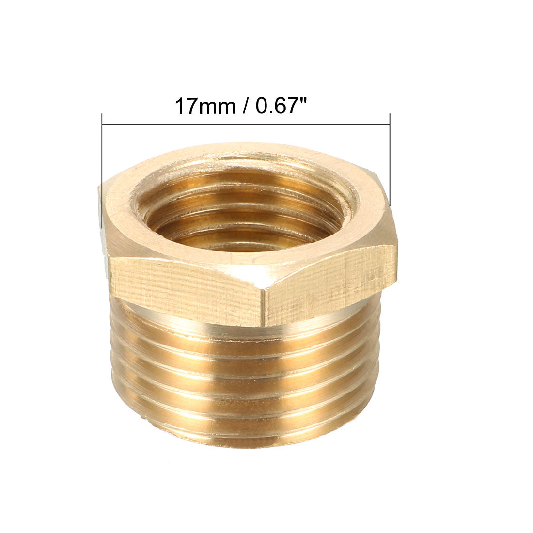 uxcell Uxcell 2 Stk.Gewinde Rohr Montage 3/8 PT Außenx1/4 PT Innen Buchse Adapter Messing de