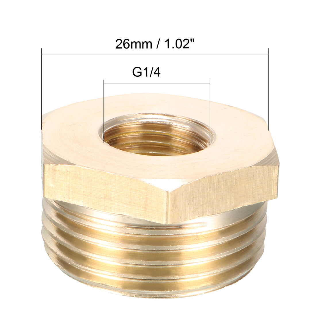 uxcell Uxcell Gewinde Rohr Montage 3/4 PT Außenx1/4 PT Innen Hexagon Buchse Adapter de