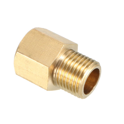 Harfington Uxcell Brass Threaded Pipe Fitting 1/8N PT Male x 1/8N PT Female Adapter 5pcs