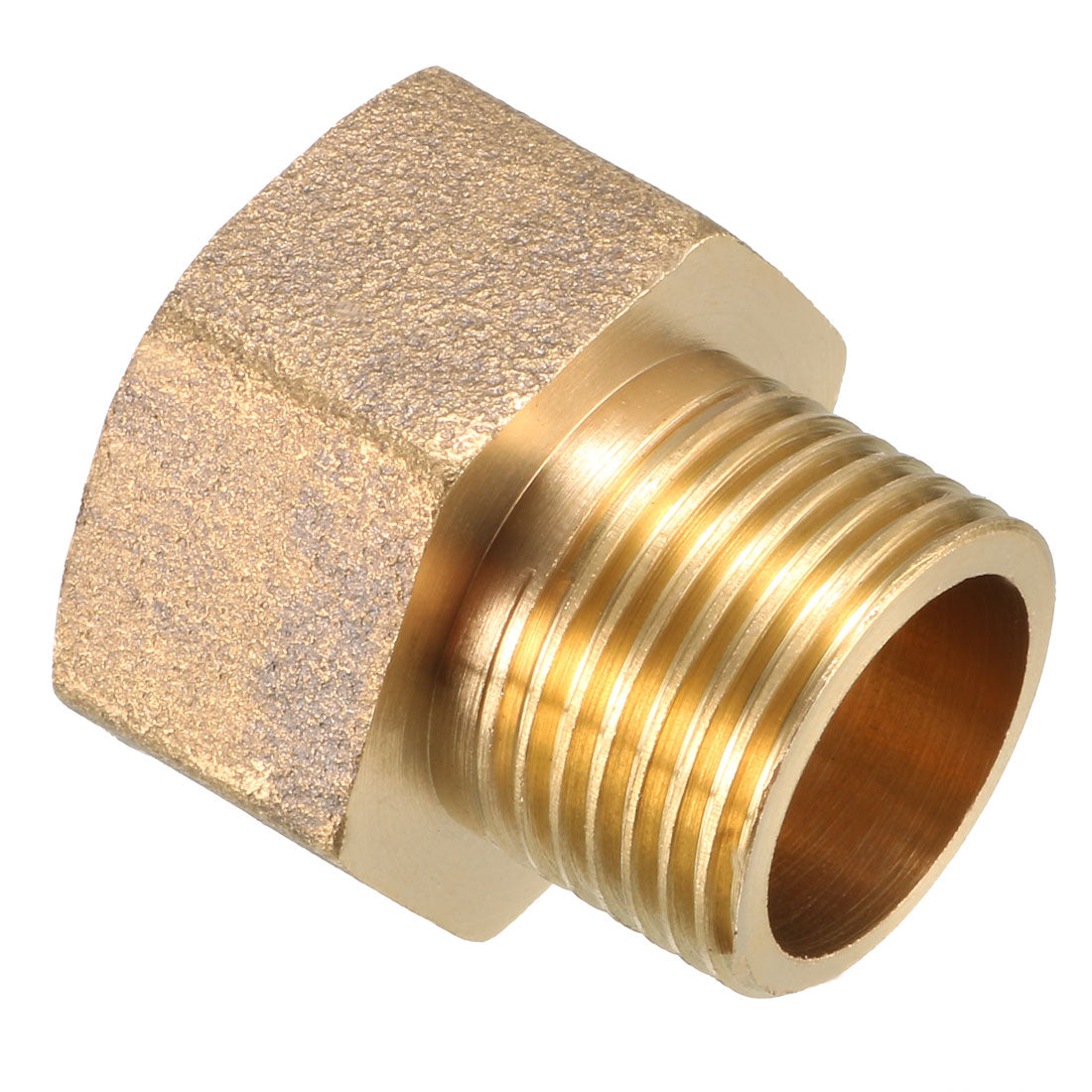 uxcell Uxcell Brass Threaded Pipe Fitting 3/8 PT Male x 1/2 PT Female Coupling