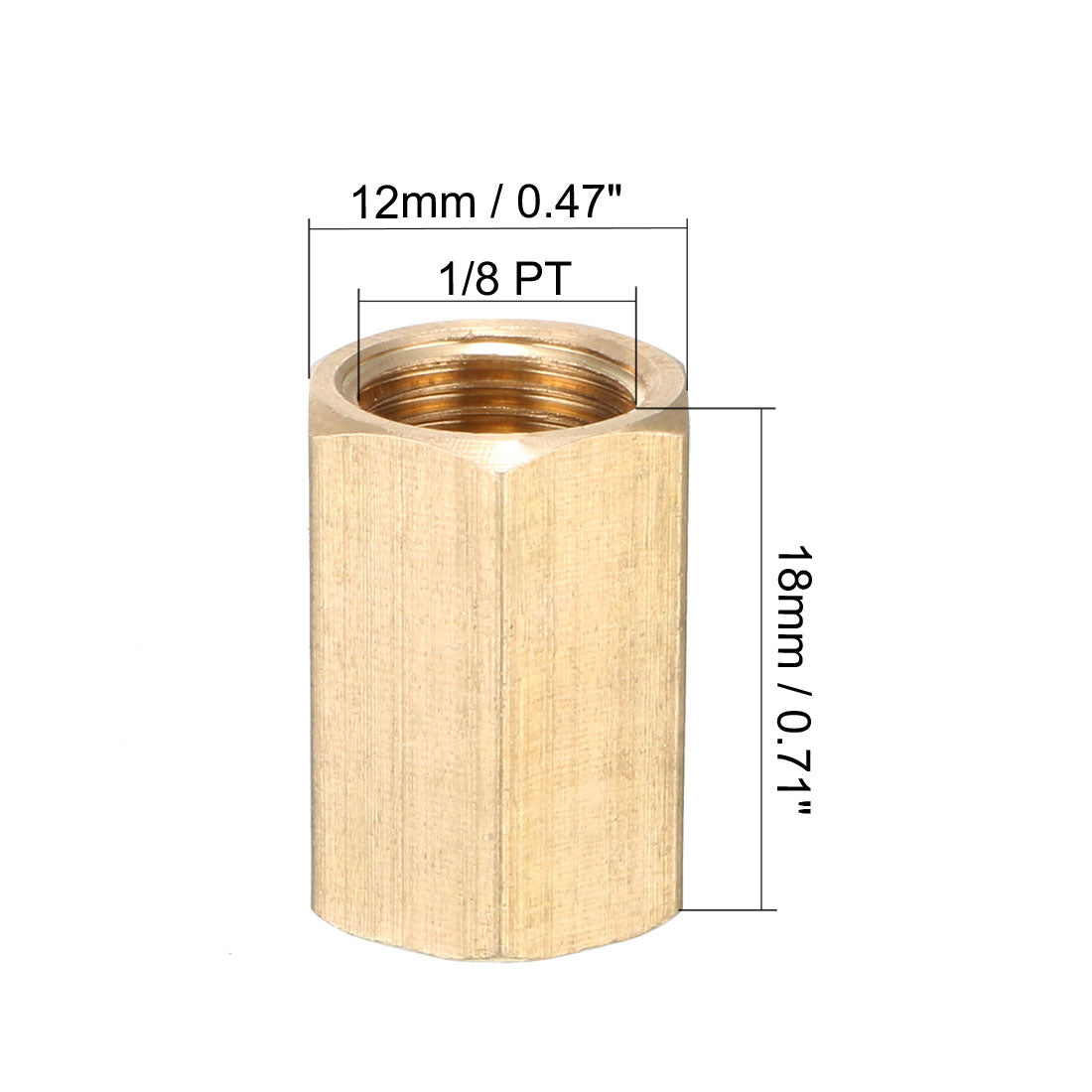 uxcell Uxcell 5 Stk.Rohr Montage Kupplung 1/8 PT Innen Gewinde Direkt Stab Adapter Messing de