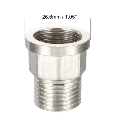 Harfington Uxcell Brass Garden Pipe Fitting Adapter 1/2 PT Male x 1/2 PT Female Coupling