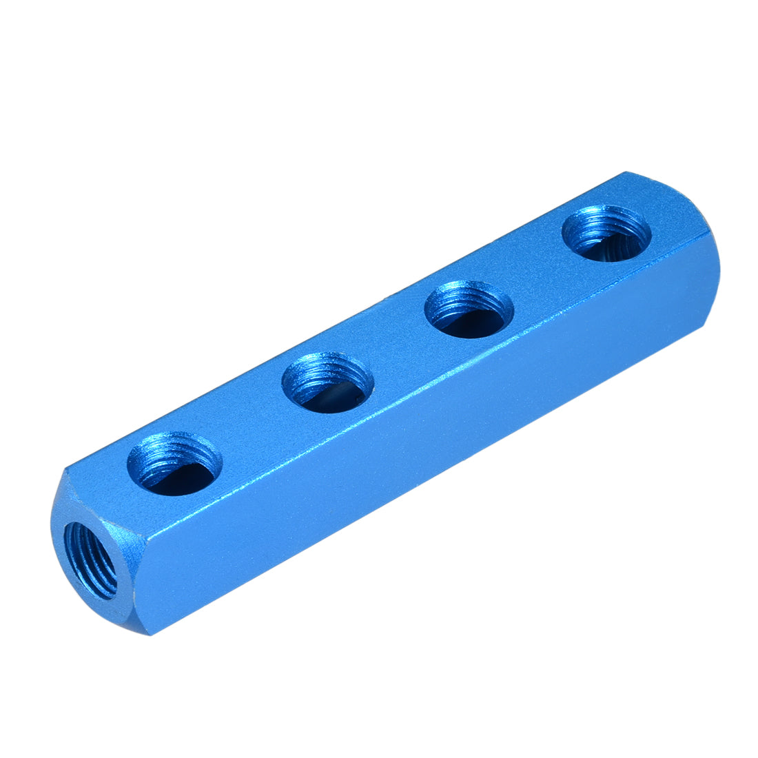 uxcell Uxcell 1/4" G Threaded Pneumatic 7 Ports 4 Way Quick Connect Splitter Air Hose Inline Manifold Block Splitter