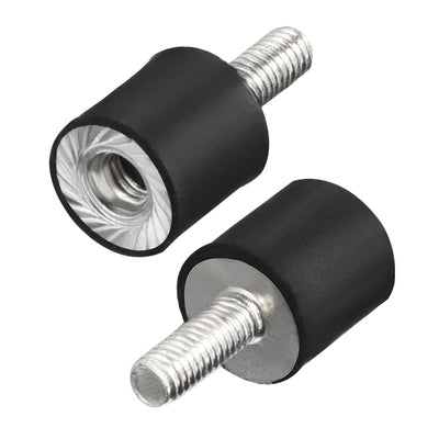 Harfington Uxcell 8Stk.M3*8 Stecker Buchse Gummihalterungen Schwingungsisolatoren Stoßdämpfer 8 mm x  8mm Schwarz