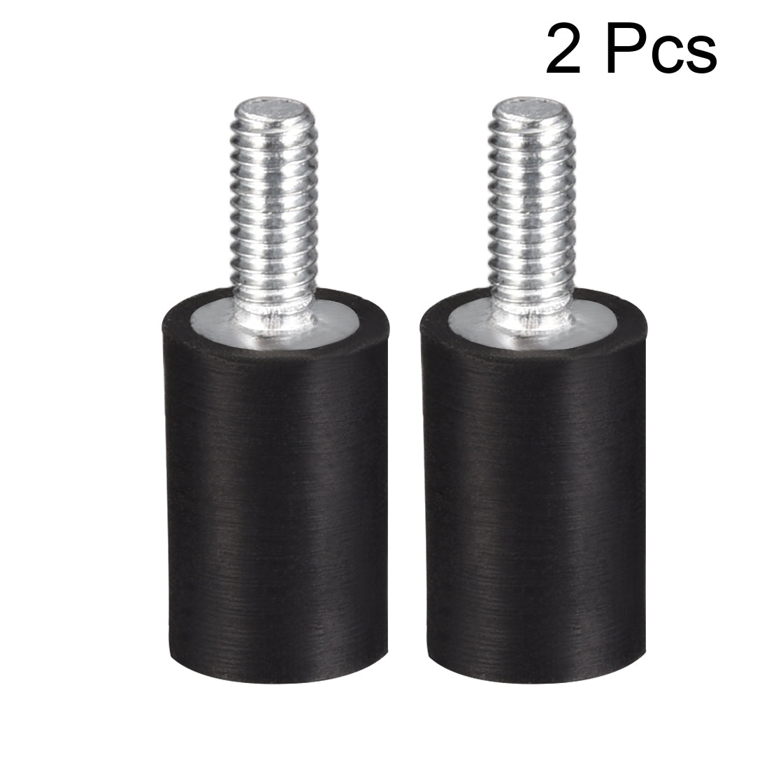 uxcell Uxcell M4 Thread Male Female Rubber Mounts,Vibration Isolators,10mm x 15mm Black 2pcs