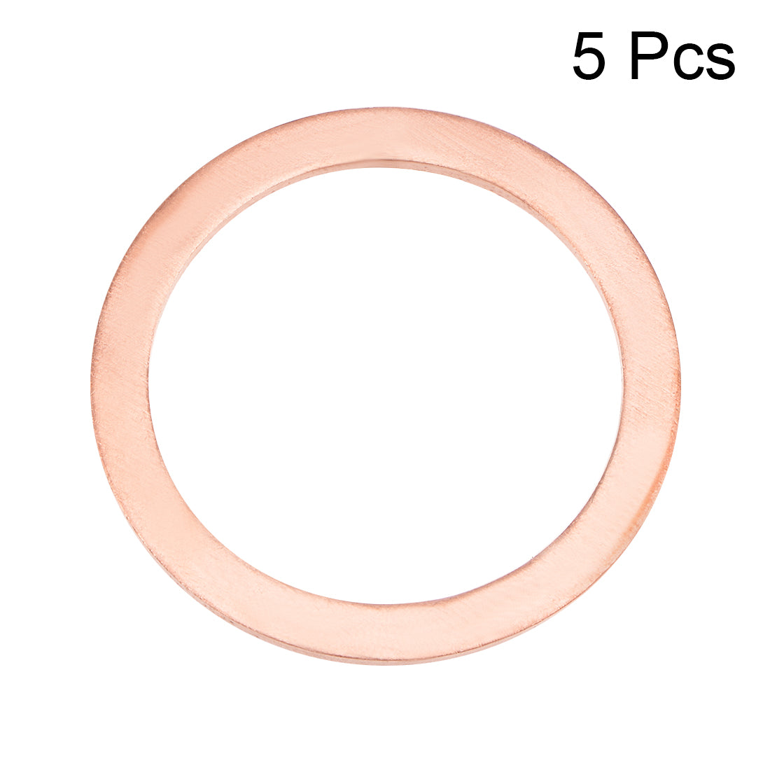 uxcell Uxcell 5Pcs 30.3mm x 38mm x 1.5mm Copper Flat Washer for Screw Bolt