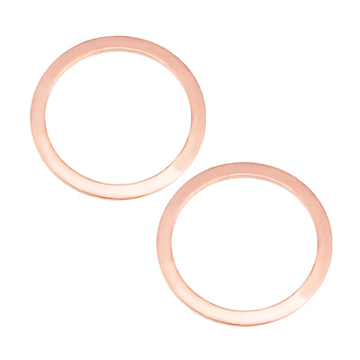 Harfington Uxcell 2Pcs 36.3mm x 44mm x 2mm Copper Flat Washer for Screw Bolt