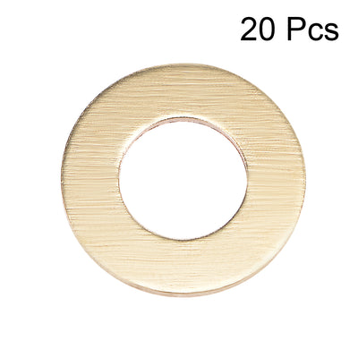 Harfington Uxcell 20Pcs 12.5mm x 24mm x 1.5mm Copper Flat Washer for Screw Bolt