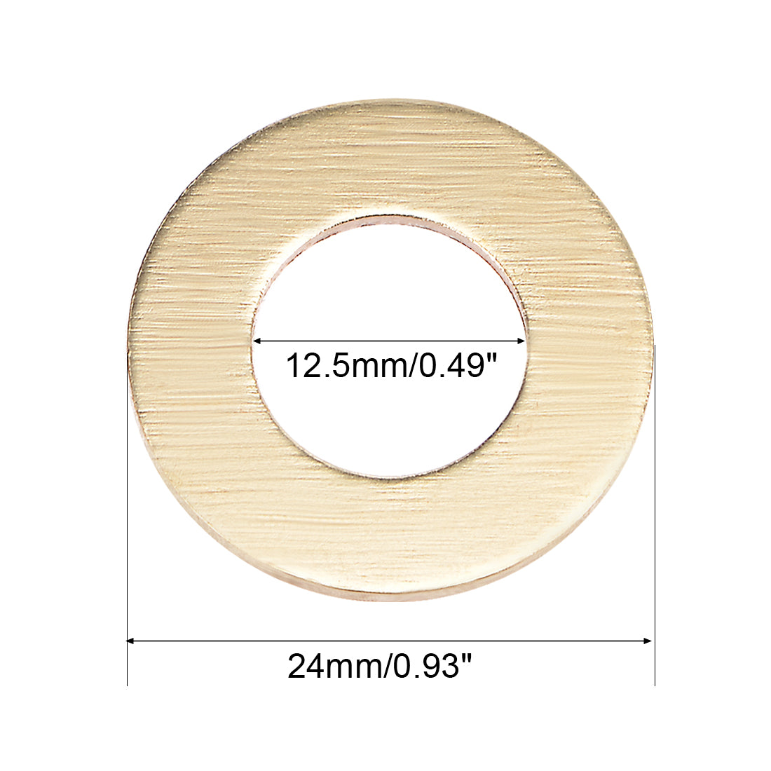 uxcell Uxcell 20Pcs 12.5mm x 24mm x 1.5mm Copper Flat Washer for Screw Bolt