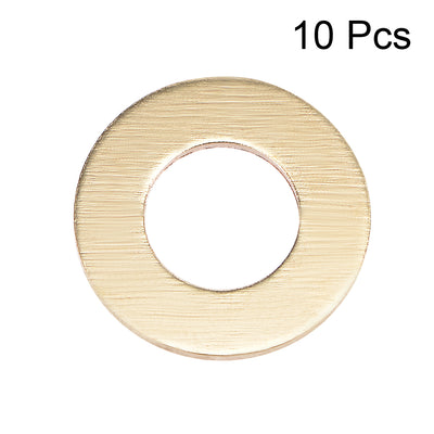 Harfington Uxcell 10Pcs 12.5mm x 24mm x 1.5mm Brass Flat Washer for Screw Bolt