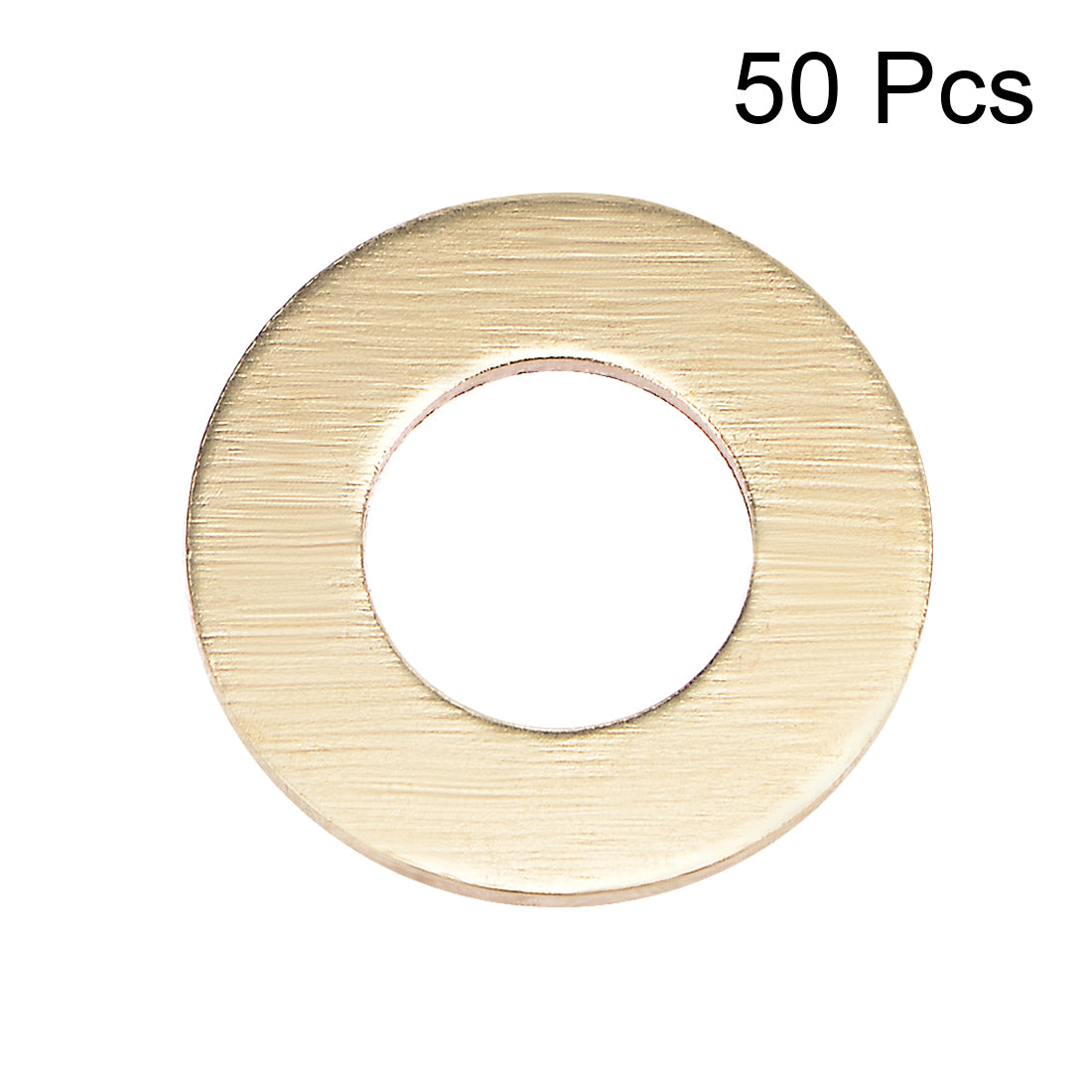 uxcell Uxcell 50Pcs 12.5mm x 24mm x 1.5mm Brass Flat Washer for Screw Bolt