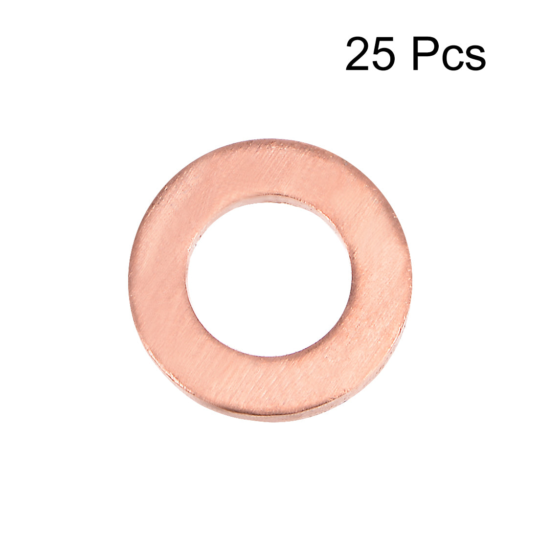 uxcell Uxcell 25Pcs 5mm x 9mm x 1mm Copper Flat Washer for Screw Bolt