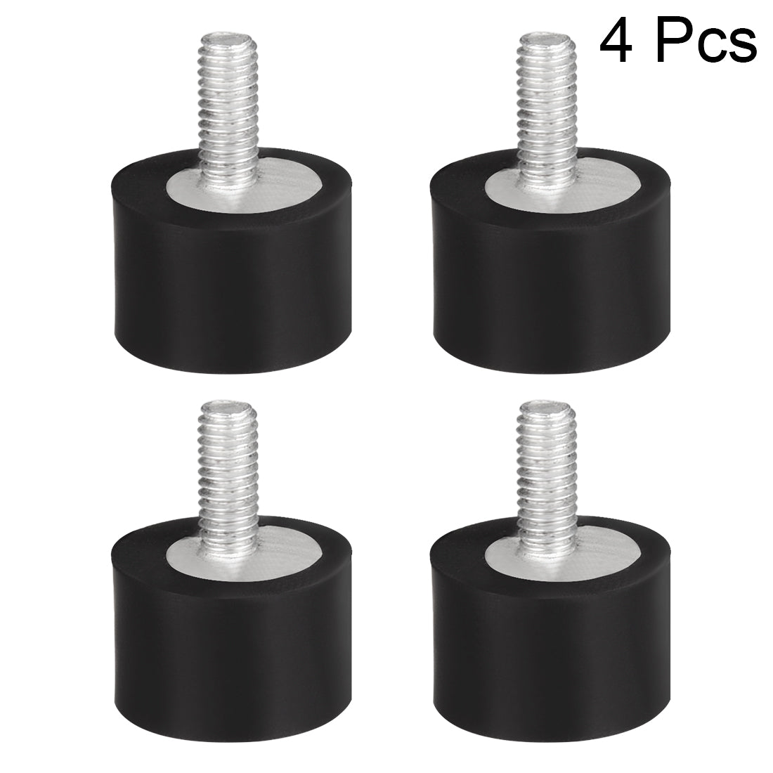 uxcell Uxcell M4 Male Female Rubber Mounts,Vibration Isolators,15mm x 10mm Black 4pcs