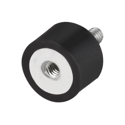 Harfington Uxcell M4 Male Female Rubber Mounts,Vibration Isolators,15mm x 10mm Black 4pcs