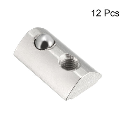 Harfington Uxcell Roll-In Spring M3 T Nut 2020 Series Aluminum Extrusion, for 5mm T Slot 12 Pcs