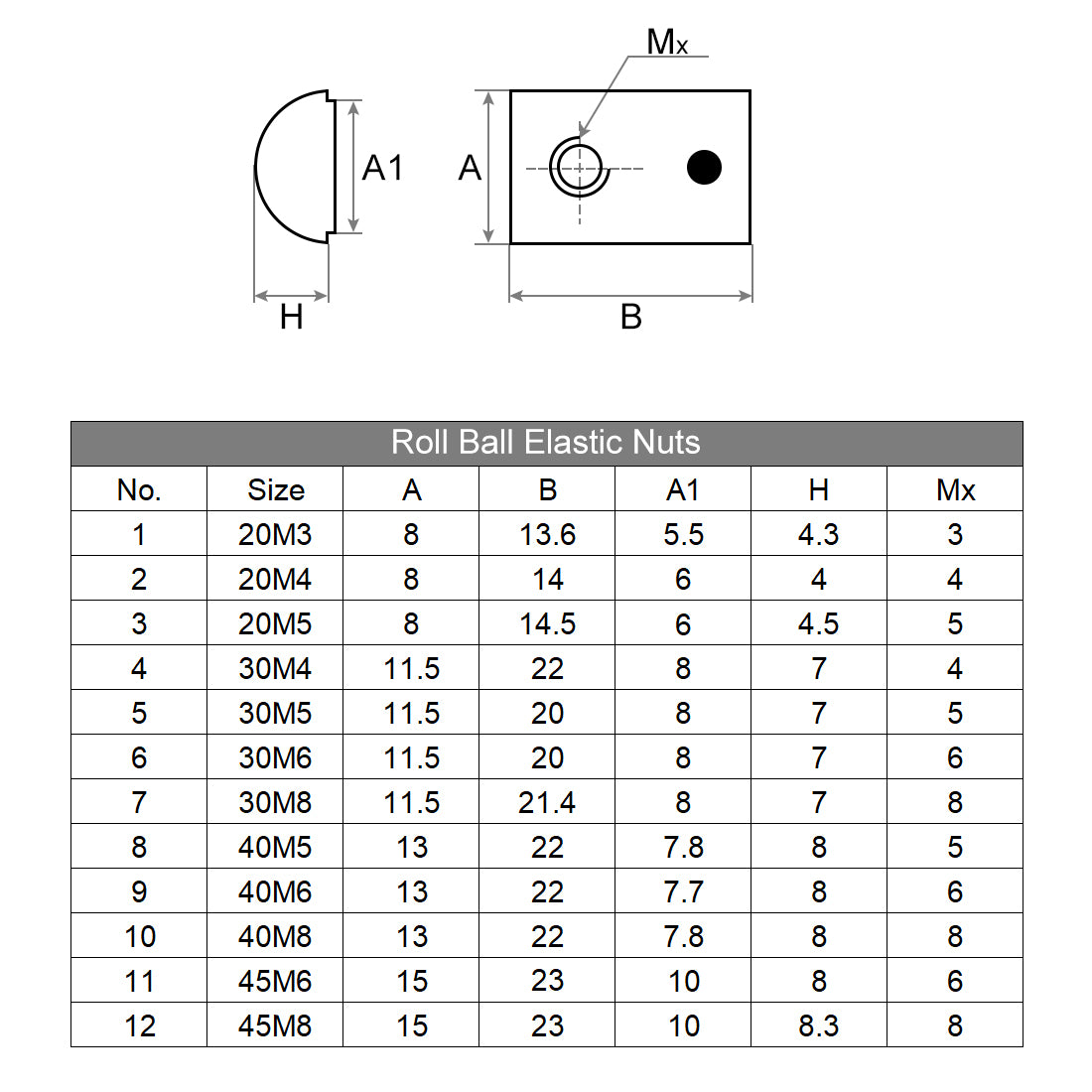 uxcell Uxcell Roll-In Spring M3 T Nut 2020 Series Aluminum Extrusion, for 5mm T Slot 12 Pcs