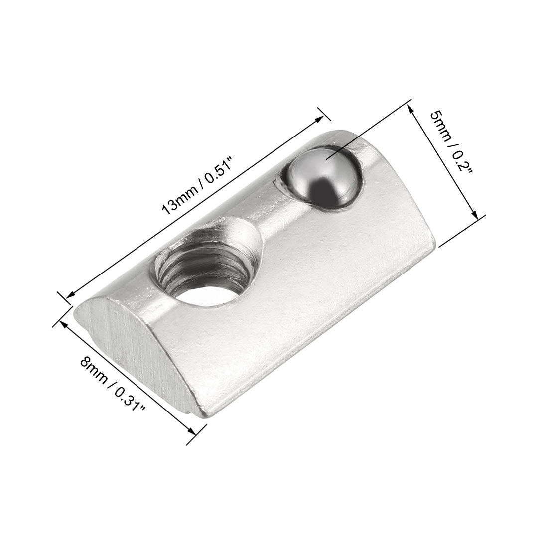 uxcell Uxcell 12 Stk.Walze Kugel Elastische Nüsse 2020 Serie Aluminum Strangpressn Profile M4 de