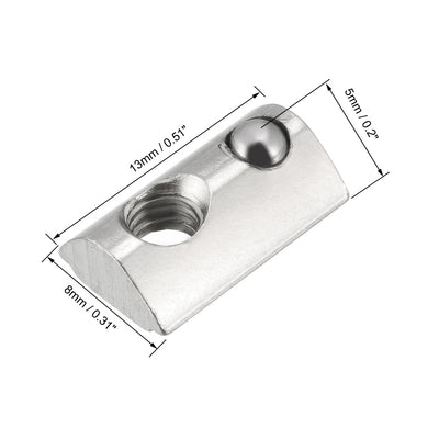 Harfington Uxcell 12 Stk.Walze Kugel Elastische Nüsse 2020 Serie Aluminum Strangpressn Profile M4 de