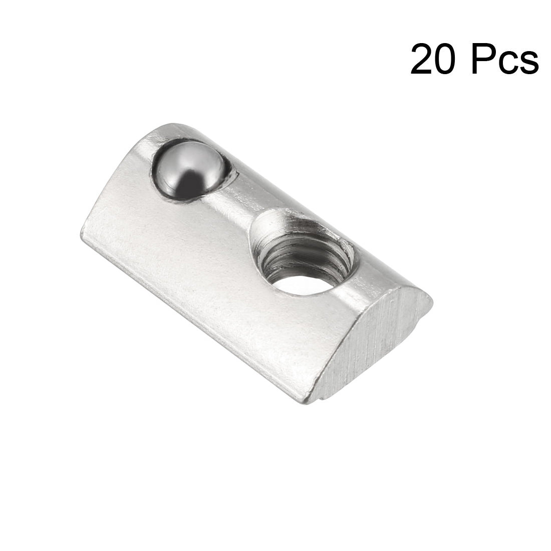 uxcell Uxcell Roll-In Spring M4 T Nut 2020 Series Aluminum Extrusion, for 6mm T Slot 20 Pcs