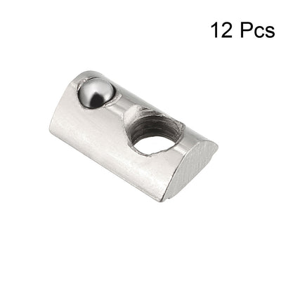 Harfington Uxcell Roll-In Spring M5 T Nut 2020 Series Aluminum Extrusion, for 6mm T Slot 12 Pcs