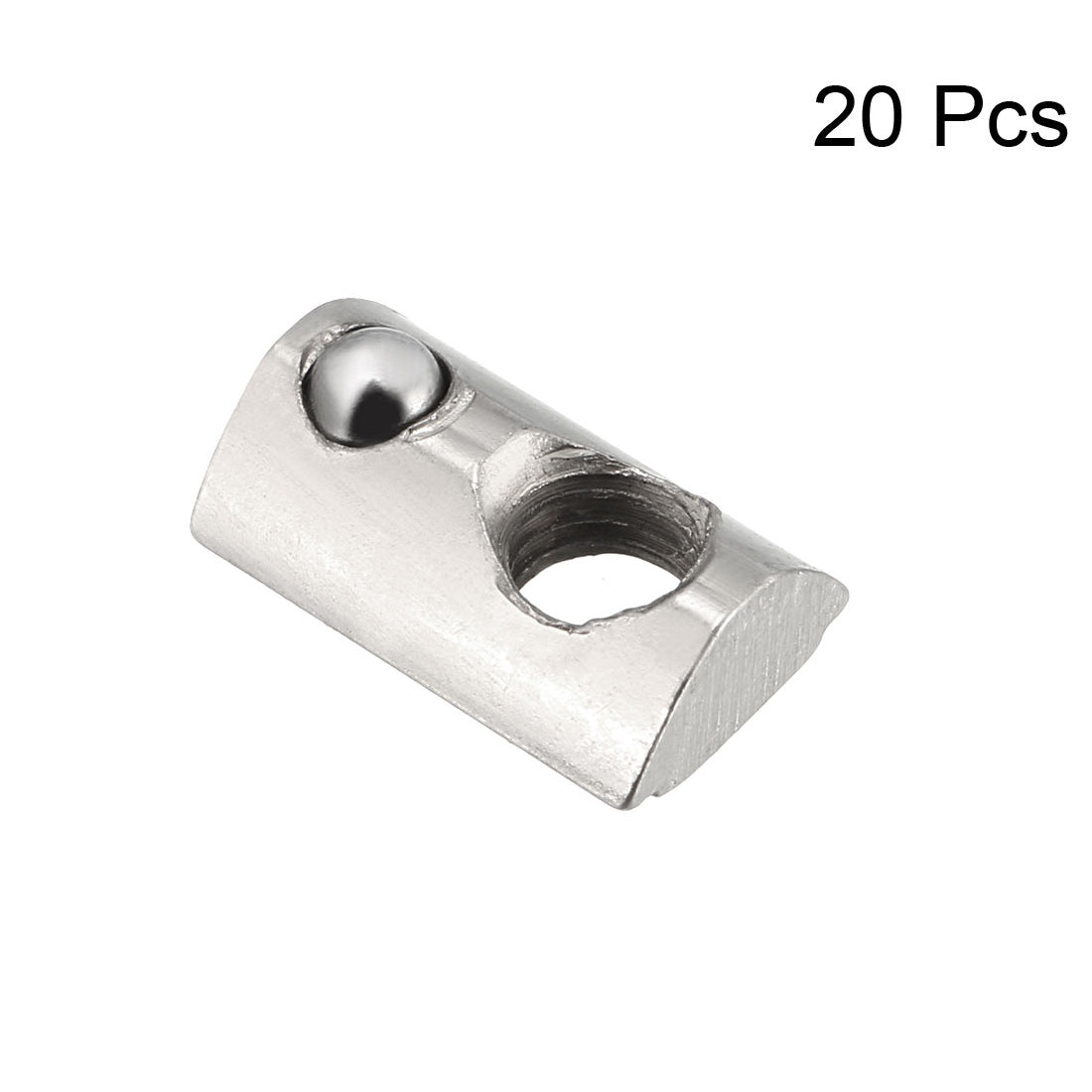 uxcell Uxcell Roll-In Spring M5 T Nut 2020 Series Aluminum Extrusion, for 6mm T Slot 20 Pcs