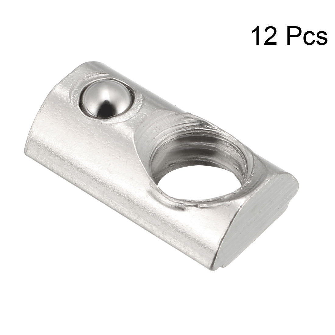 uxcell Uxcell Roll-In Spring M6 T Nut 2020 Series Aluminum Extrusion, for 6mm T Slot 12 Pcs