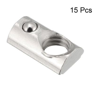 Harfington Uxcell Roll-In Spring M6 T Nut 2020 Series Aluminum Extrusion, for 6mm T Slot 15 Pcs