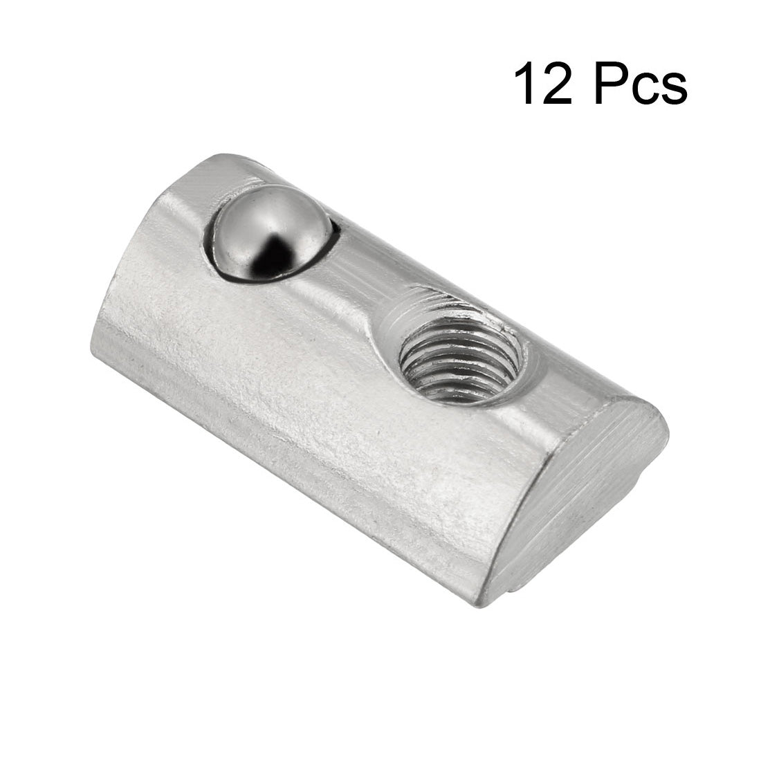 uxcell Uxcell Roll-In Spring M5 T Nut 3030 Series Aluminum Extrusion, for 7.5mm T Slot 12 Pcs