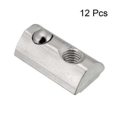 Harfington Uxcell Roll-In Spring M5 T Nut 3030 Series Aluminum Extrusion, for 7.5mm T Slot 12 Pcs