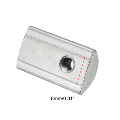 Harfington Uxcell Roll-In Spring M4 T Nut 4040 Series Aluminum Extrusion, for 8mm T Slot 12 Pcs