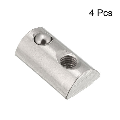 Harfington Uxcell Roll-In Spring M5 T Nut 4040 Series Aluminum Extrusion, for 8mm T Slot 4 Pcs