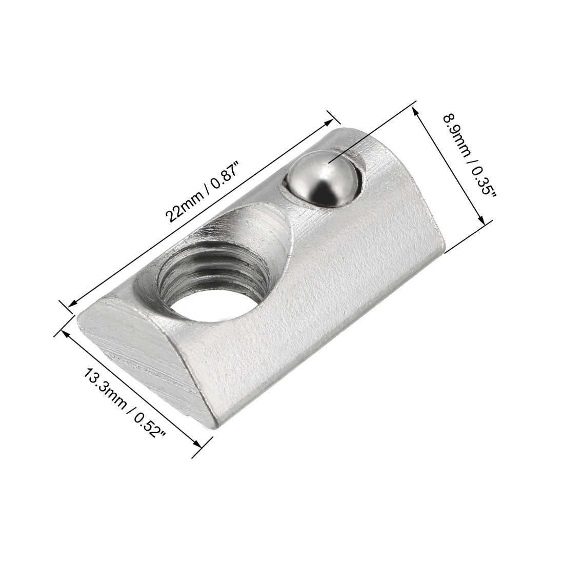 uxcell Uxcell 4 Stk.Walze Kugel Elastische Nüsse 4040 Serie Aluminum Strangpressn Profile M8 de