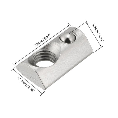 Harfington Uxcell 4 Stk.Walze Kugel Elastische Nüsse 4040 Serie Aluminum Strangpressn Profile M8 de