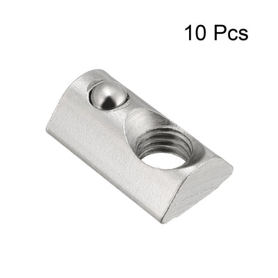 Harfington Uxcell Roll-In Spring M8 T Nut 4040 Series Aluminum Extrusion, for 8mm T Slot 10 Pcs